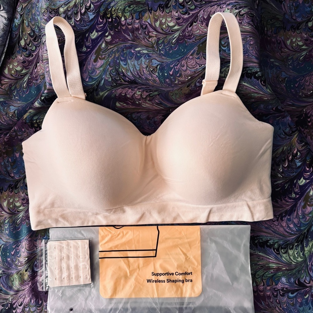 Truekind® Supportive Comfort Wireless Shaping Bra XL Chai